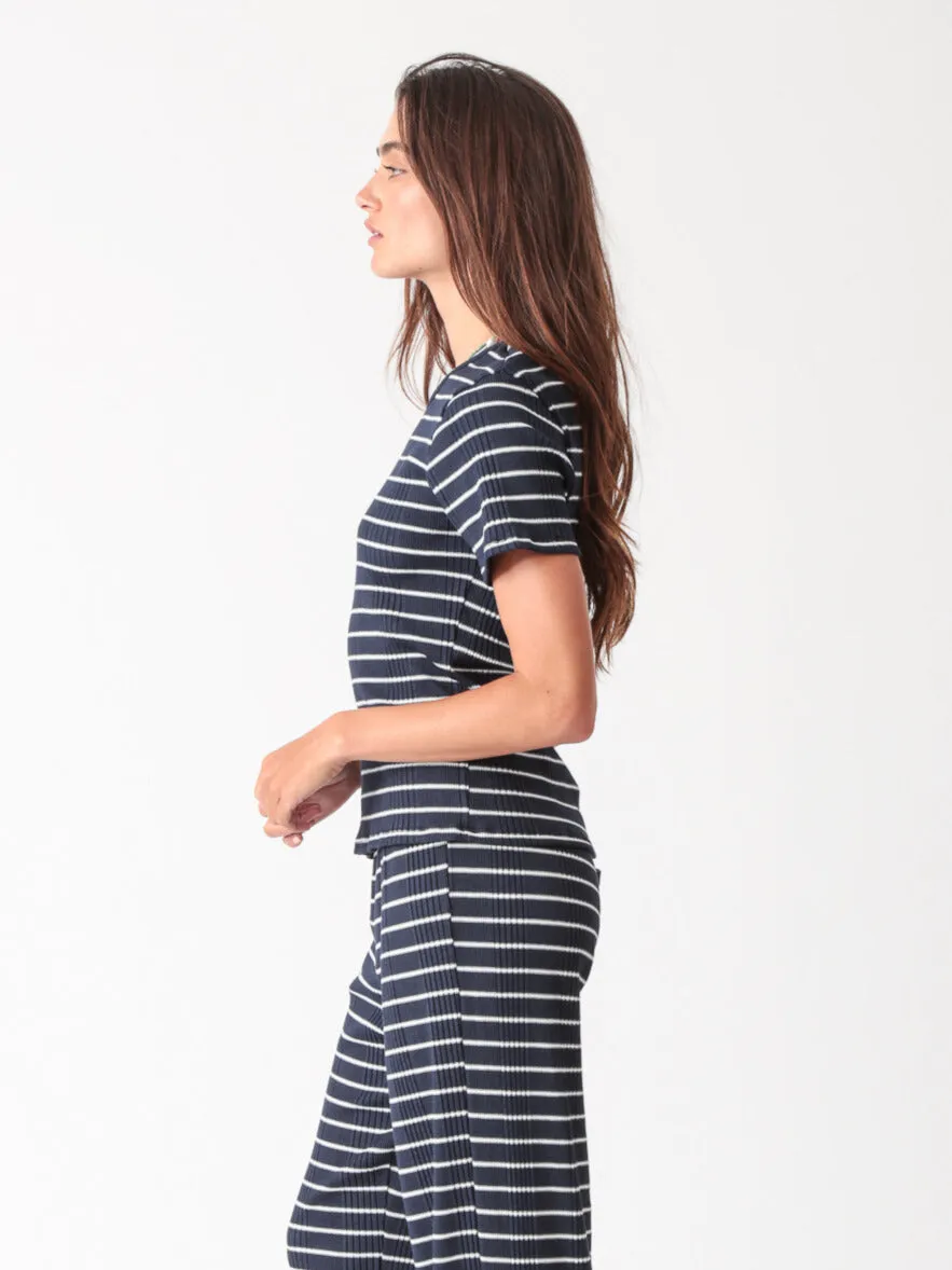 90's Tee - Indigo Stripe