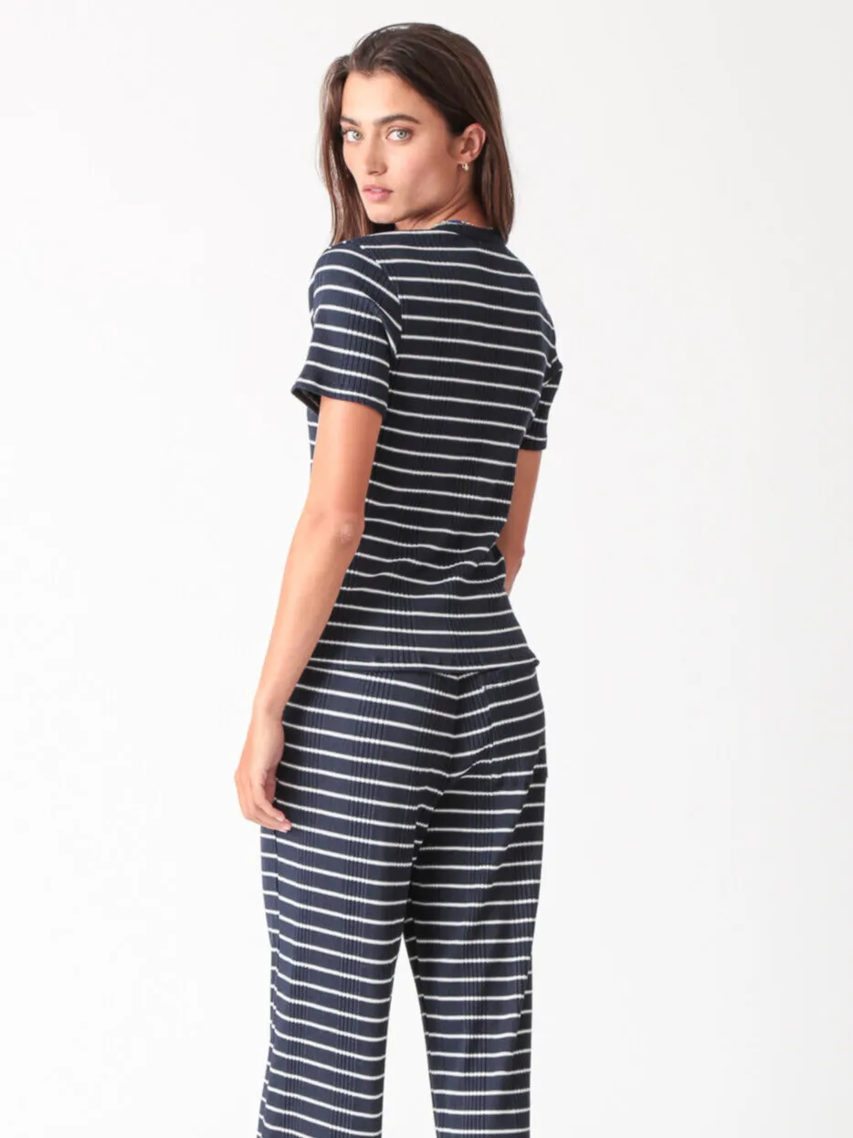 90's Tee - Indigo Stripe
