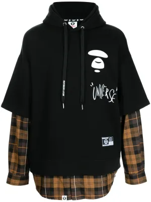 AAPE BY *A BATHING APE® Universe logo-print layered hoodie