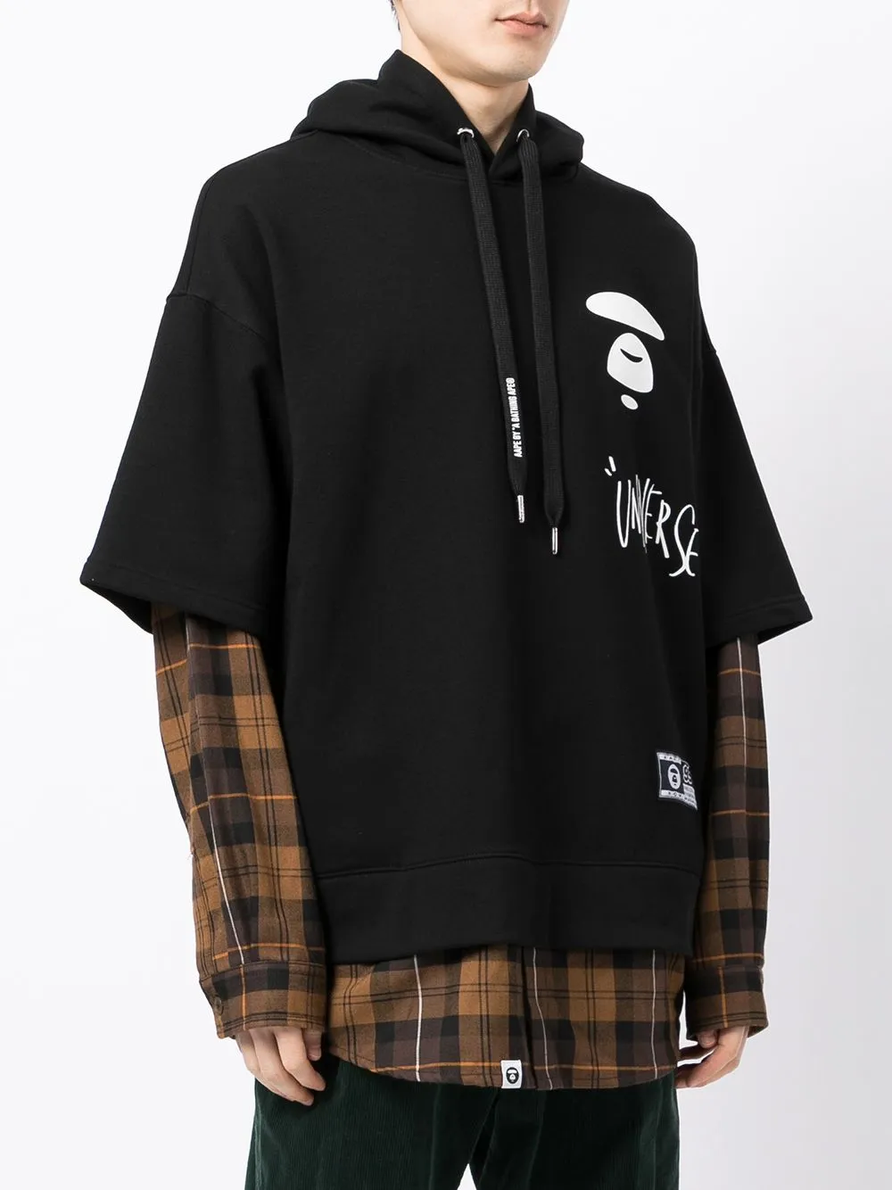 AAPE BY *A BATHING APE® Universe logo-print layered hoodie