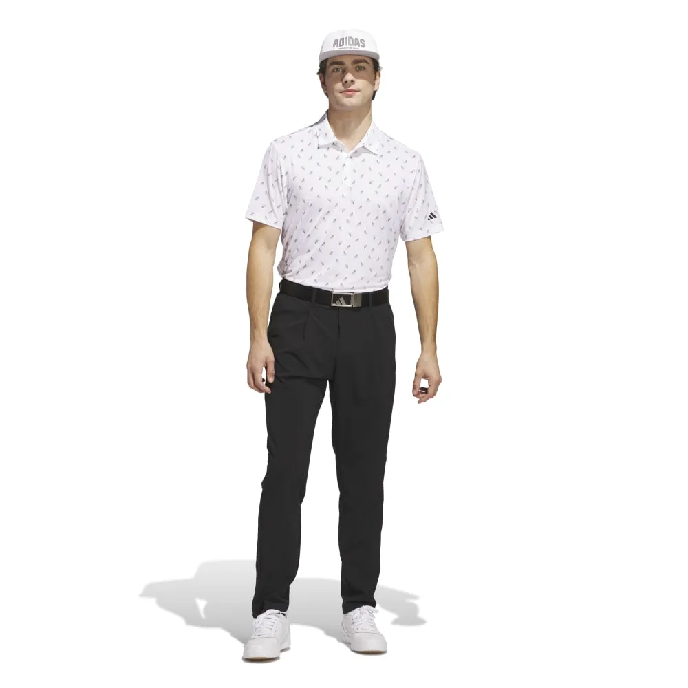 Adidas Mens Ultimate365 Printed Mesh Polo Shirt