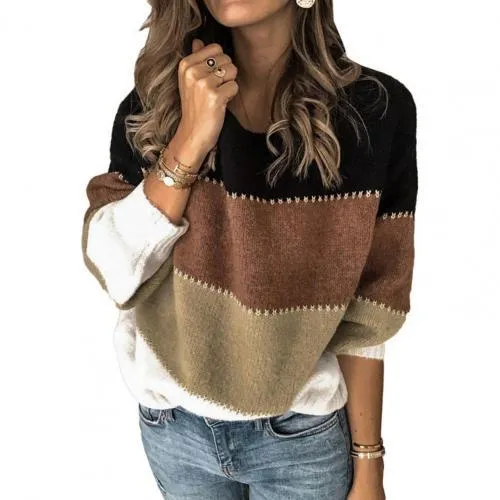 Agata - striped sweater with long sleeves for ladies