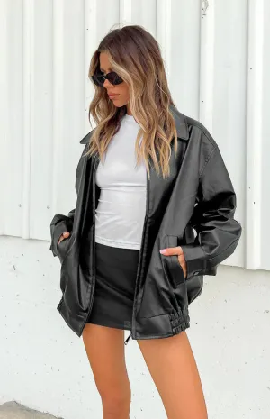 Alessia – Chic Neme Leather Bomber Jacket for Women