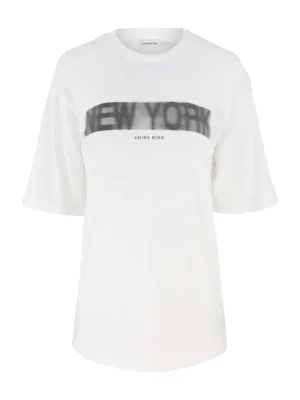 Anine Bing Cason Tee Blur in Ivory