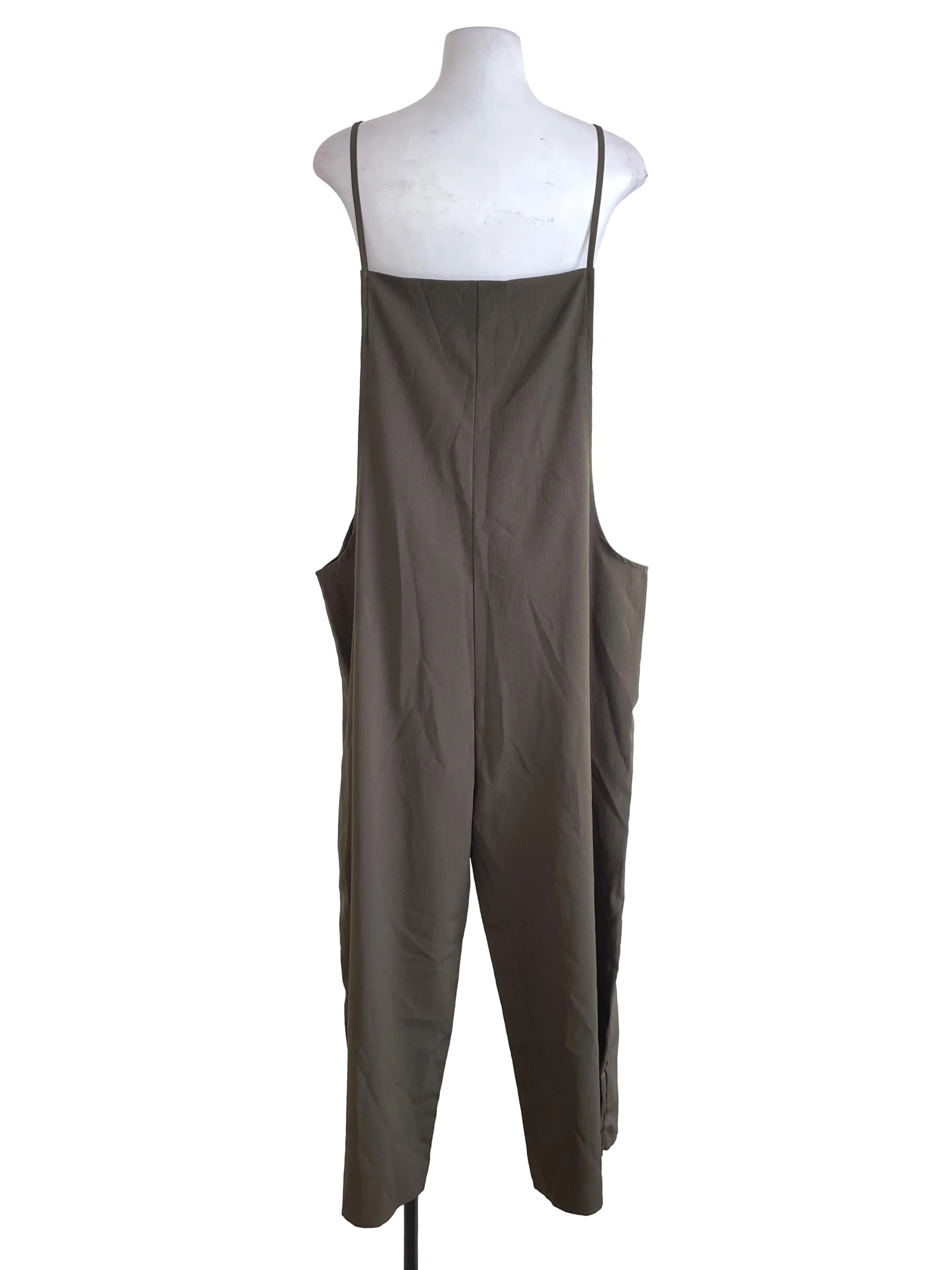 Ash Brown Baggy Cami Jumpsuit