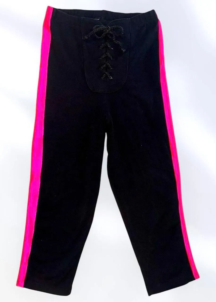 Athletic Lace-Up High-Waisted Capri Compression Legging | USA-Made Vintage