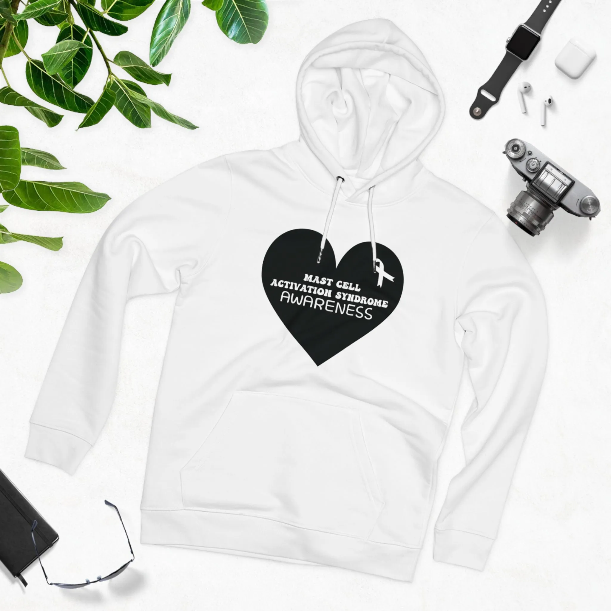 Awareness Heart - MCAS in Pastel Aesthetic | Unisex Heavy Blend Organic Hoodie Sweatshirt