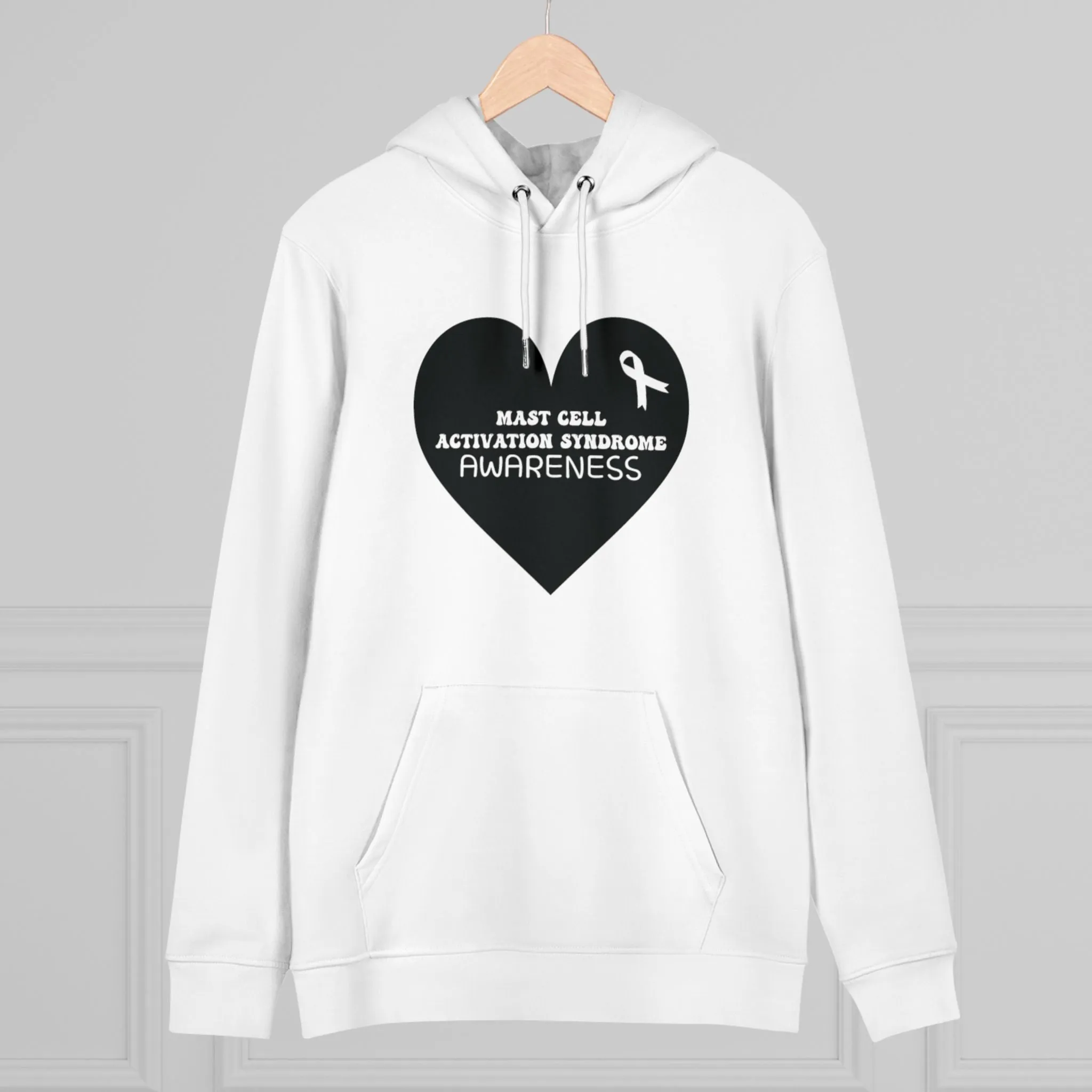 Awareness Heart - MCAS in Pastel Aesthetic | Unisex Heavy Blend Organic Hoodie Sweatshirt