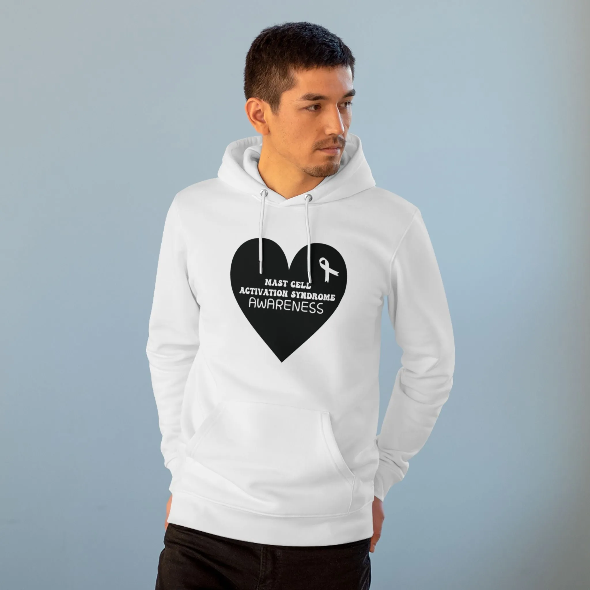 Awareness Heart - MCAS in Pastel Aesthetic | Unisex Heavy Blend Organic Hoodie Sweatshirt