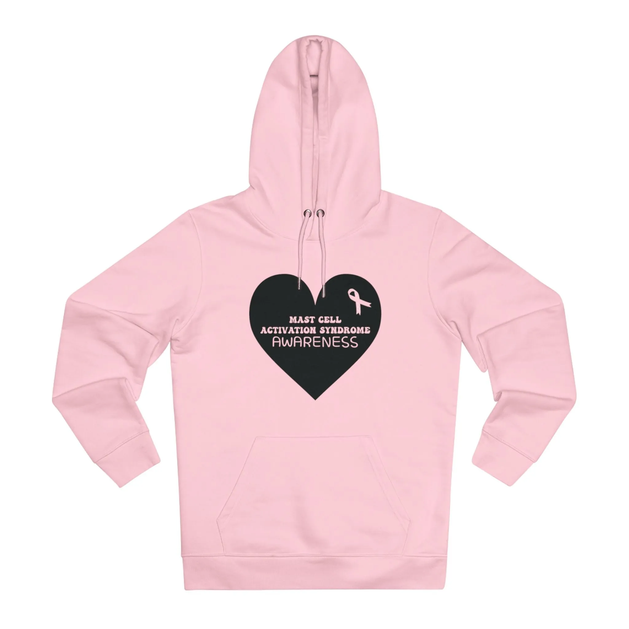 Awareness Heart - MCAS in Pastel Aesthetic | Unisex Heavy Blend Organic Hoodie Sweatshirt