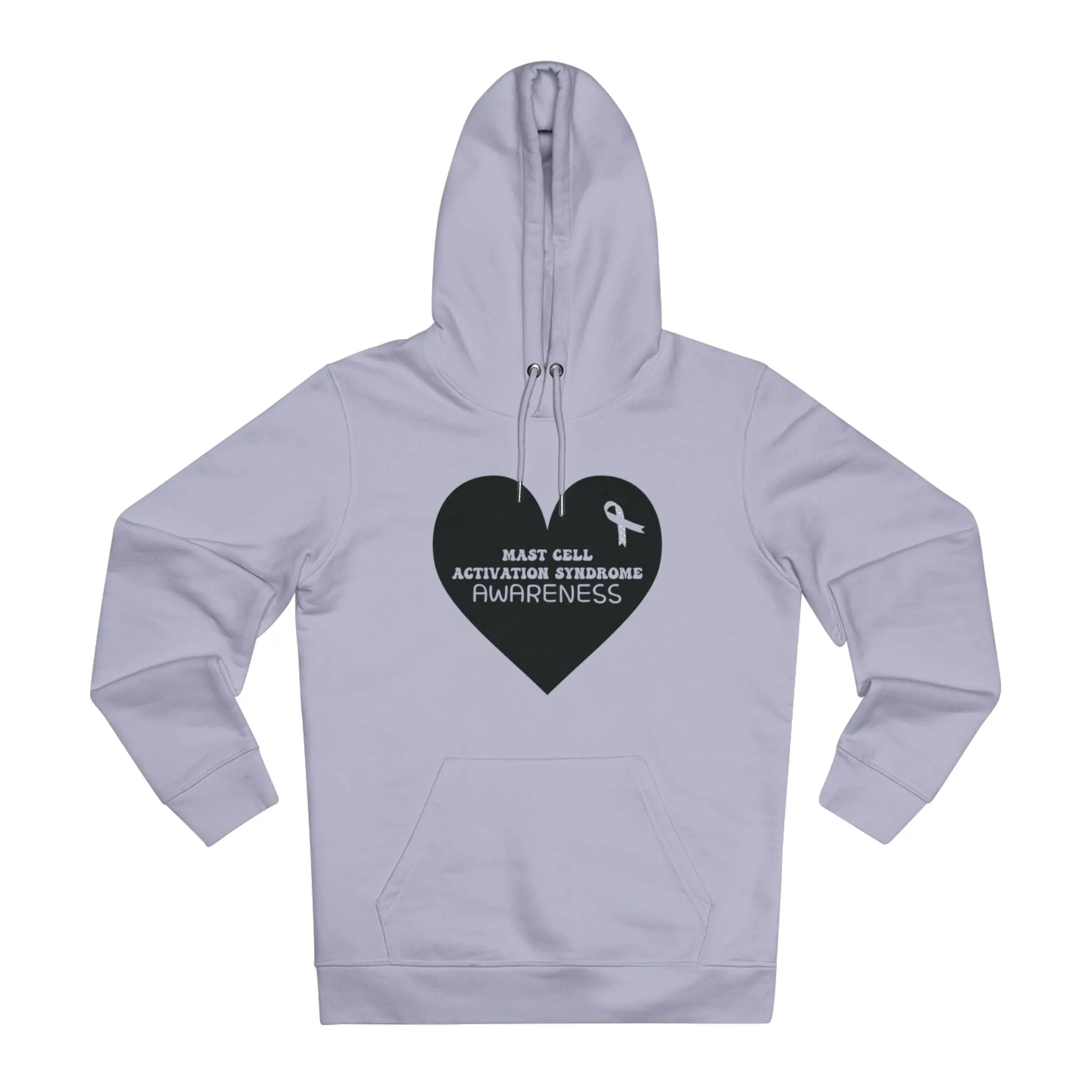 Awareness Heart - MCAS in Pastel Aesthetic | Unisex Heavy Blend Organic Hoodie Sweatshirt