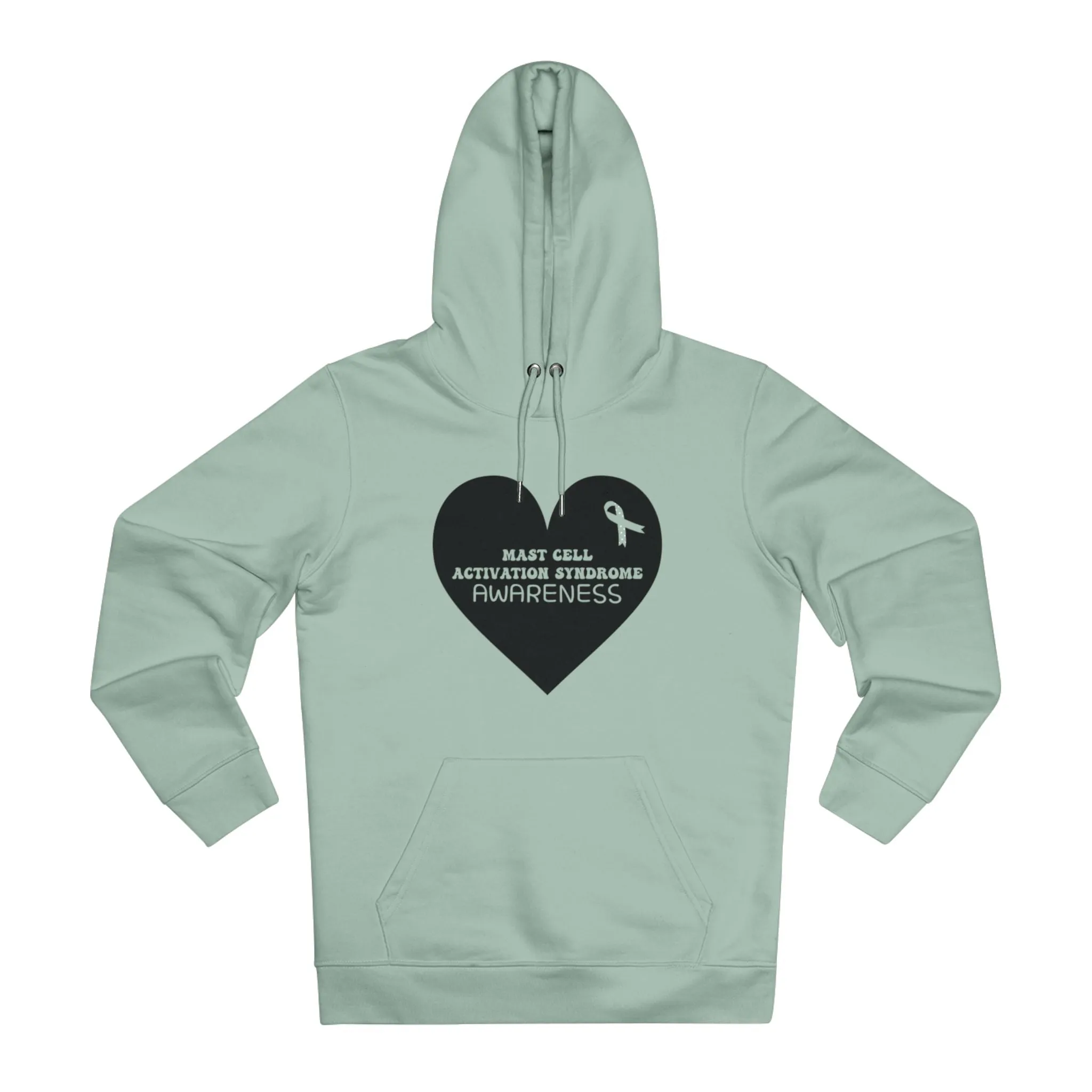 Awareness Heart - MCAS in Pastel Aesthetic | Unisex Heavy Blend Organic Hoodie Sweatshirt