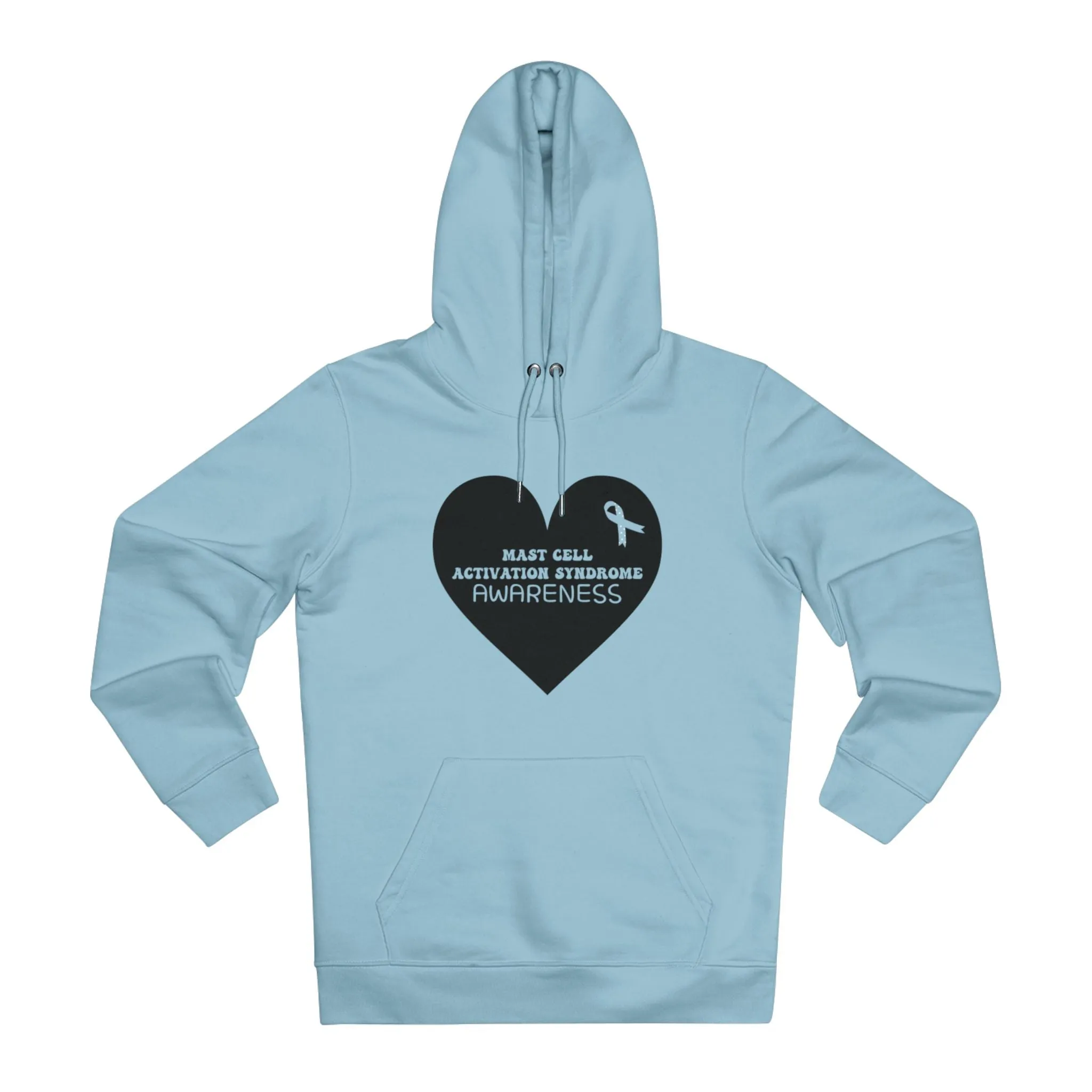 Awareness Heart - MCAS in Pastel Aesthetic | Unisex Heavy Blend Organic Hoodie Sweatshirt