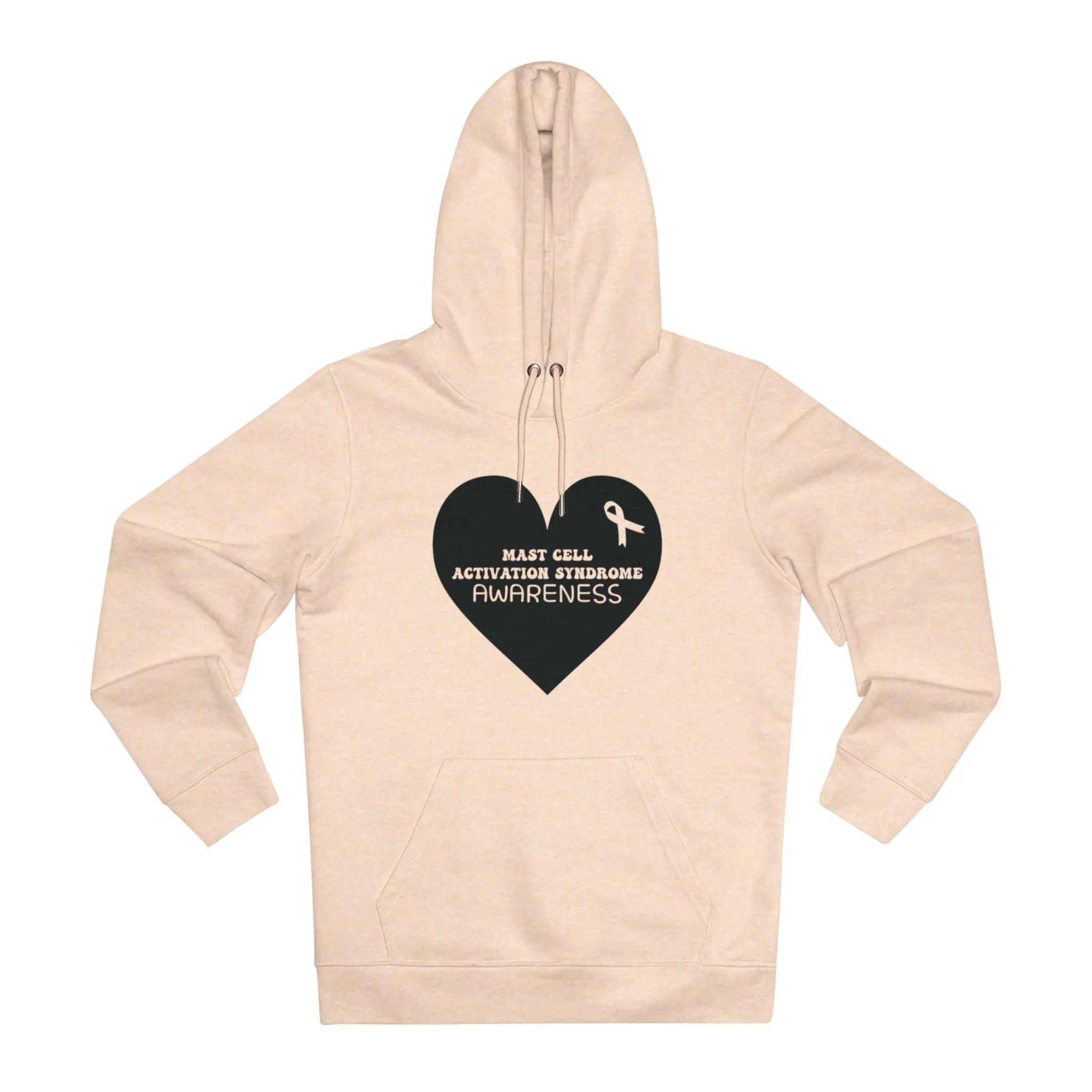 Awareness Heart - MCAS in Pastel Aesthetic | Unisex Heavy Blend Organic Hoodie Sweatshirt