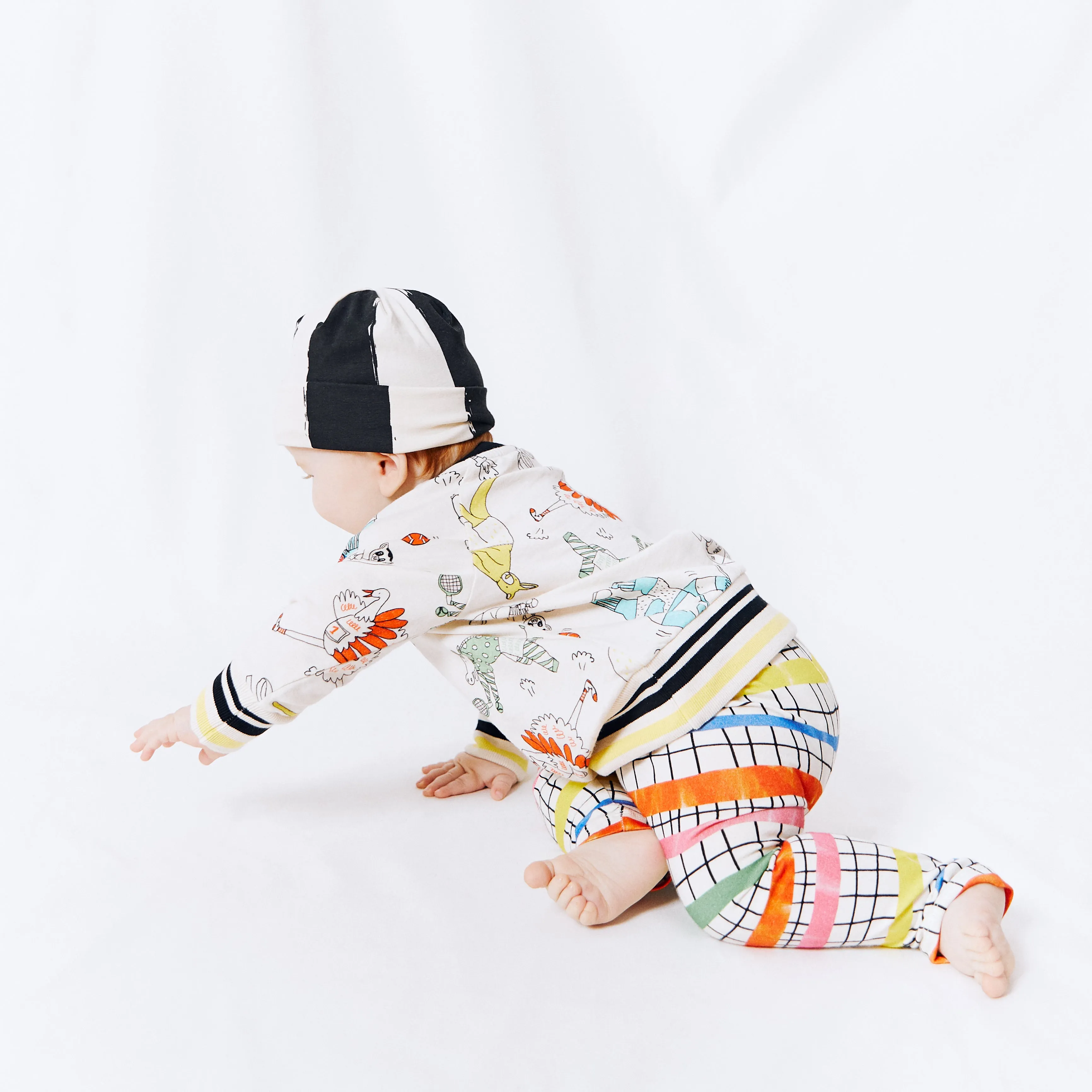 Baby Leggings // black stripes XL // 0-3m // LAST ONE