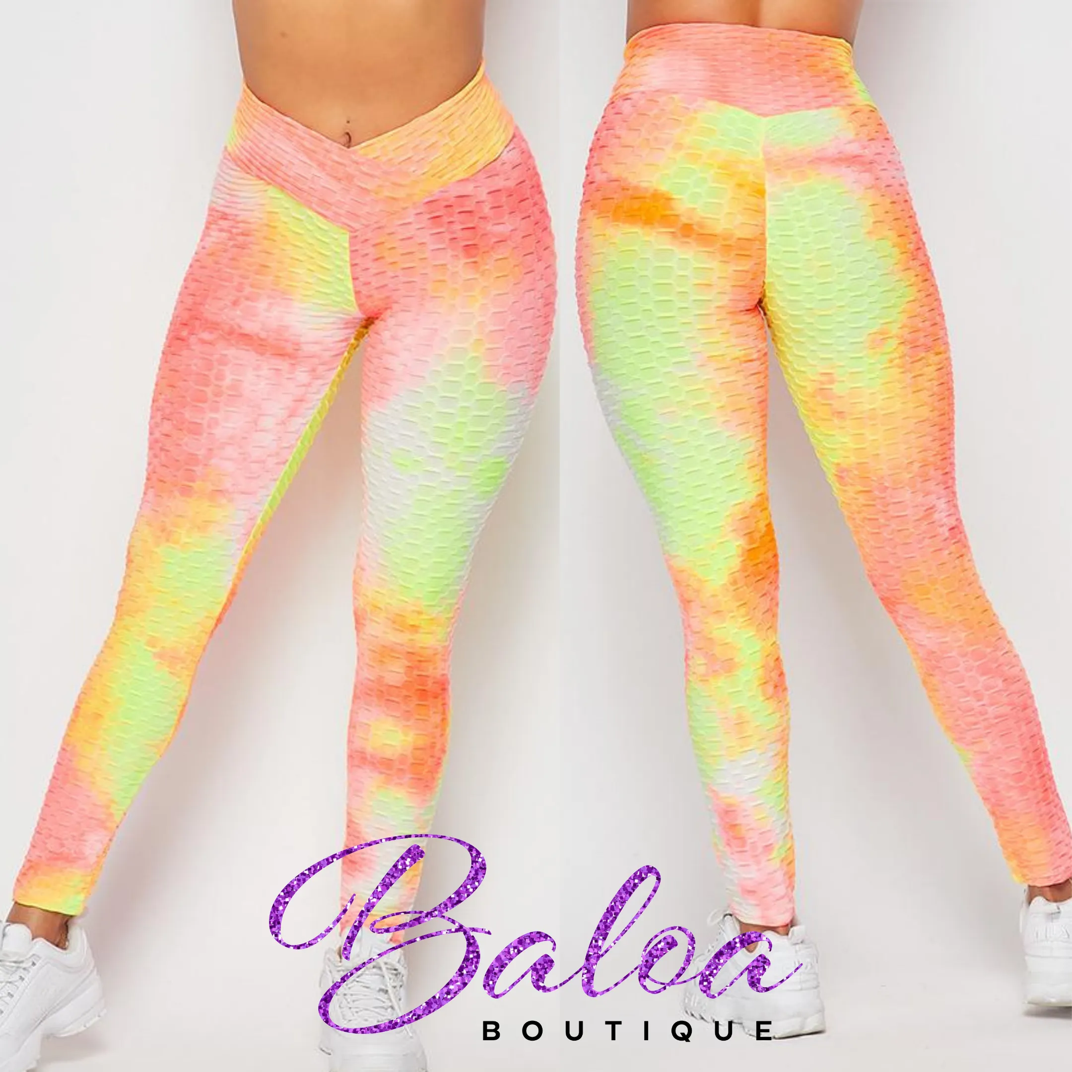 Baloa V-waist Leggings Coral BIG ✨ MONTH ✨ SALE ✨