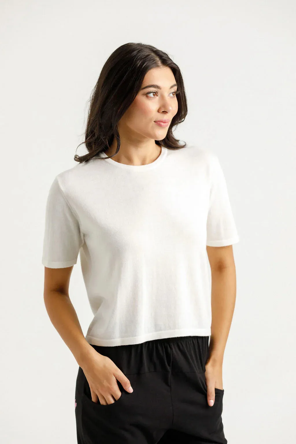 Becky Tee - Milk - Merino