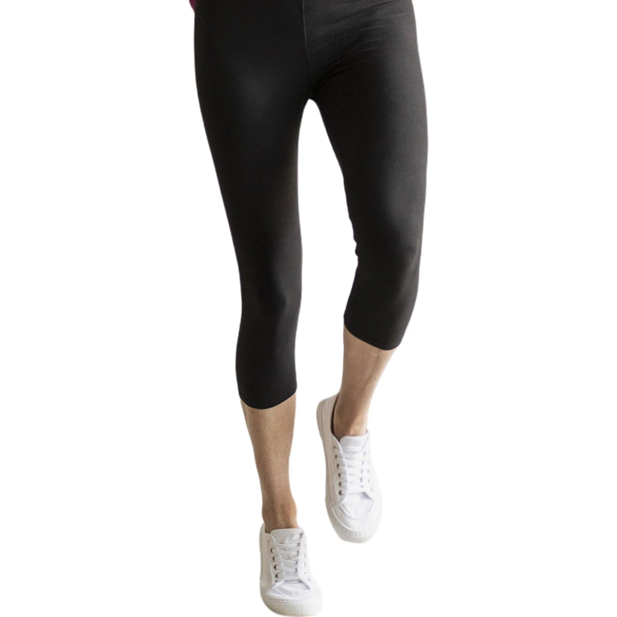 Black Super Soft Capri