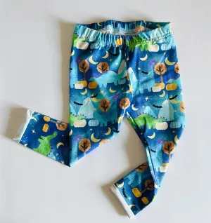 Blue Dinosaur Leggings - 12/18 months