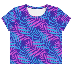 Blue Palm Crop-Top