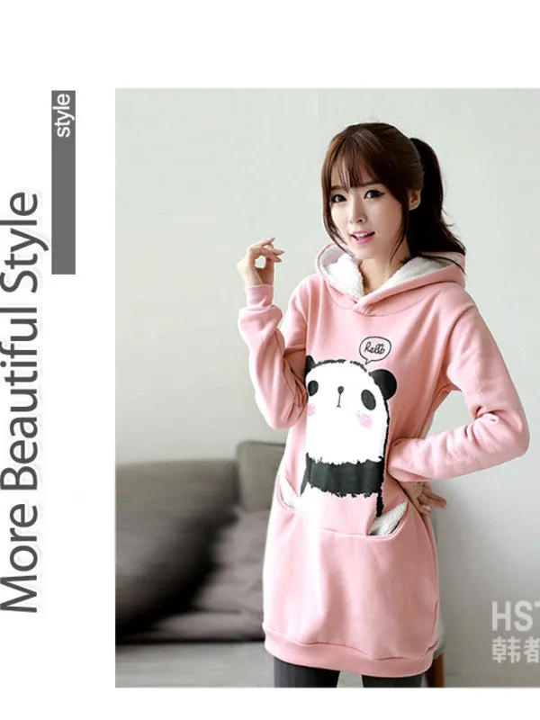 blushing panda hoodie
