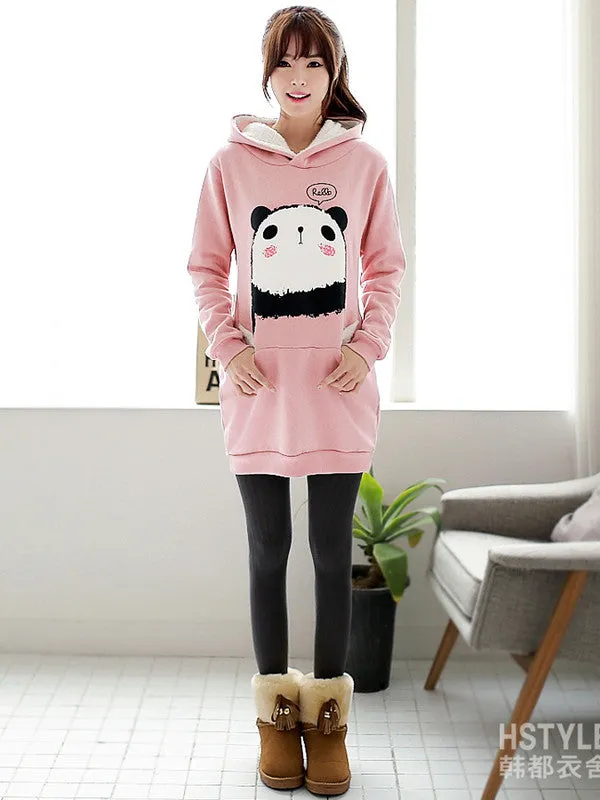blushing panda hoodie
