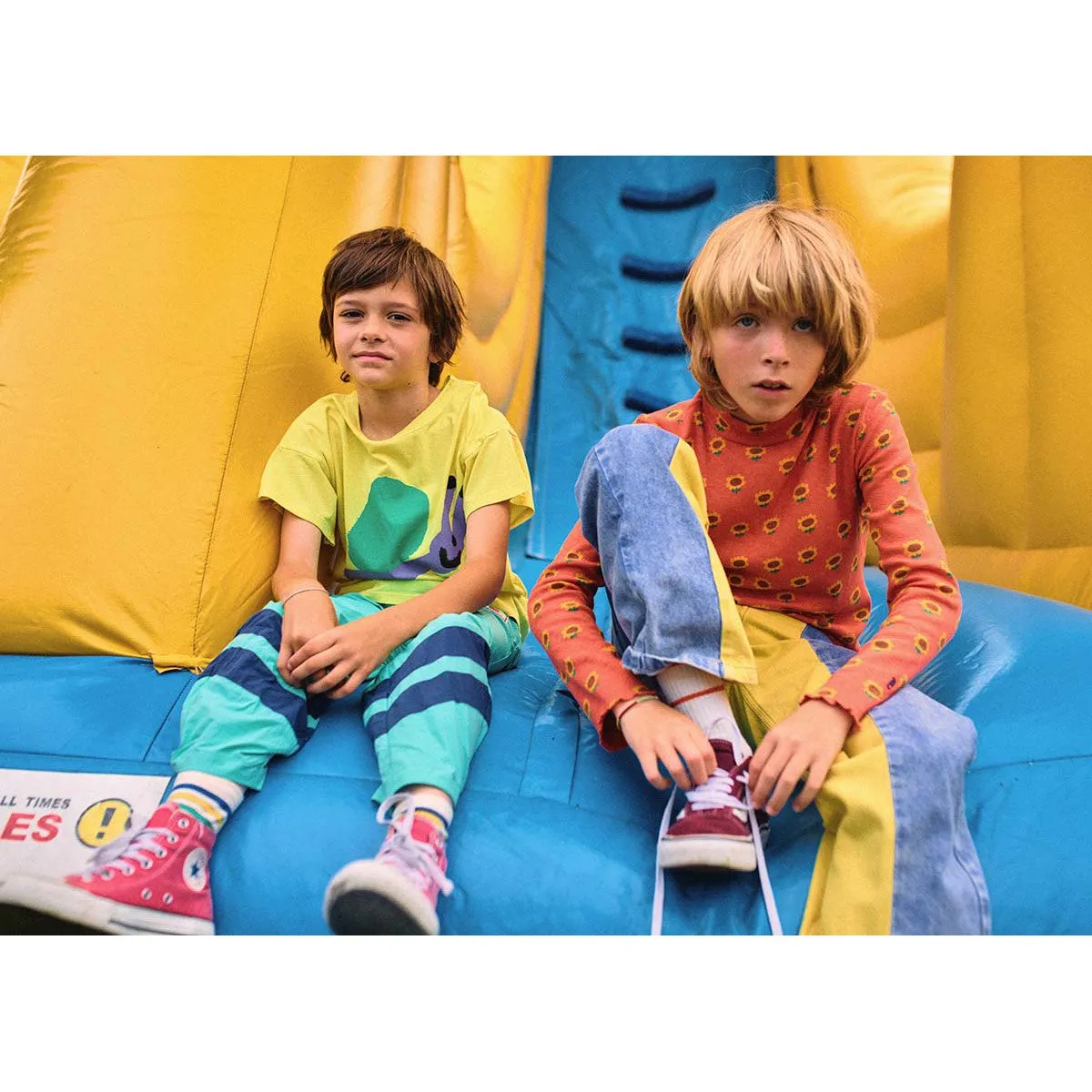Bobo Choses - Sunflower all-over turtleneck T-shirt