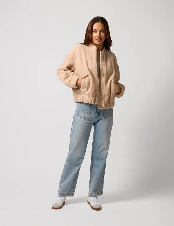 Bomber Jacket - Buttercream