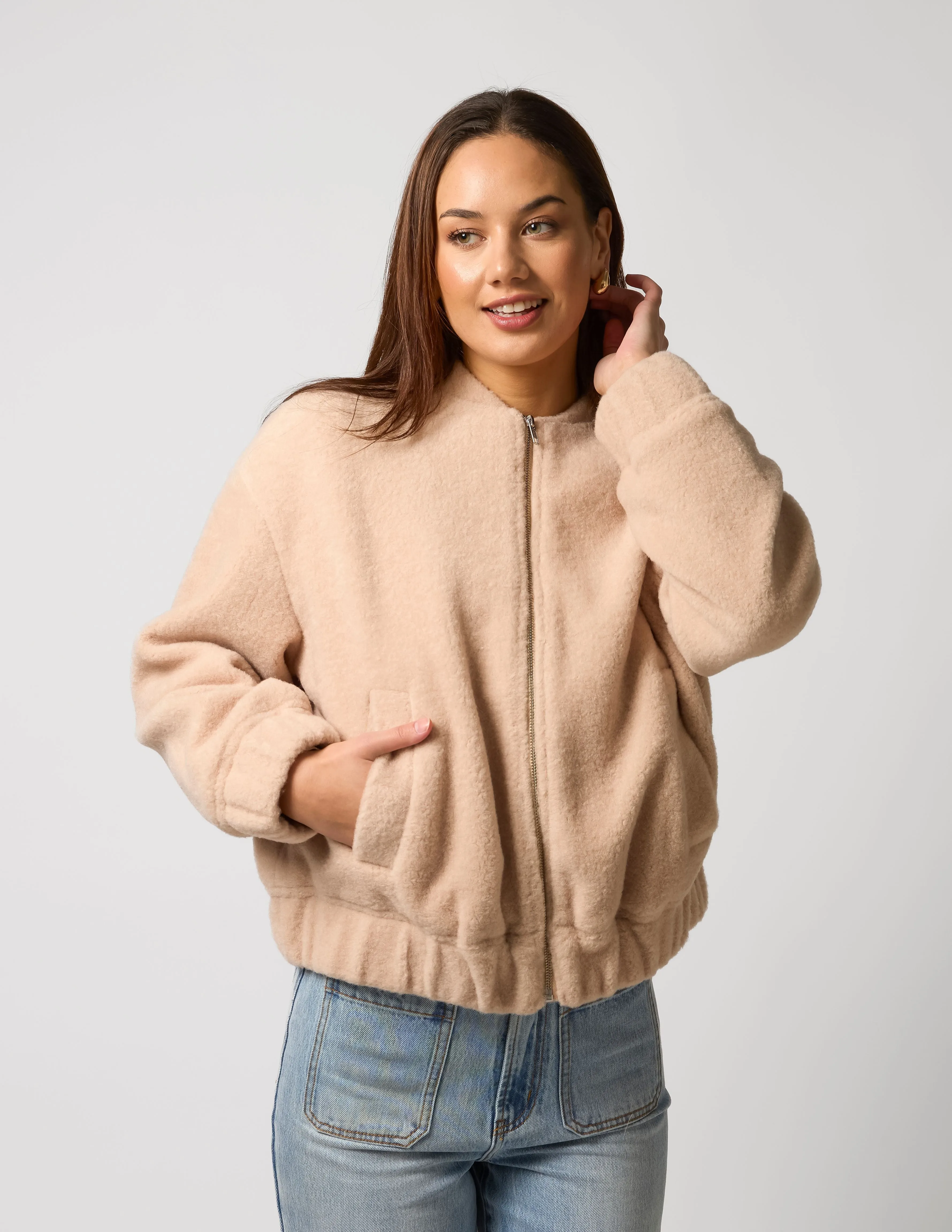 Bomber Jacket - Buttercream