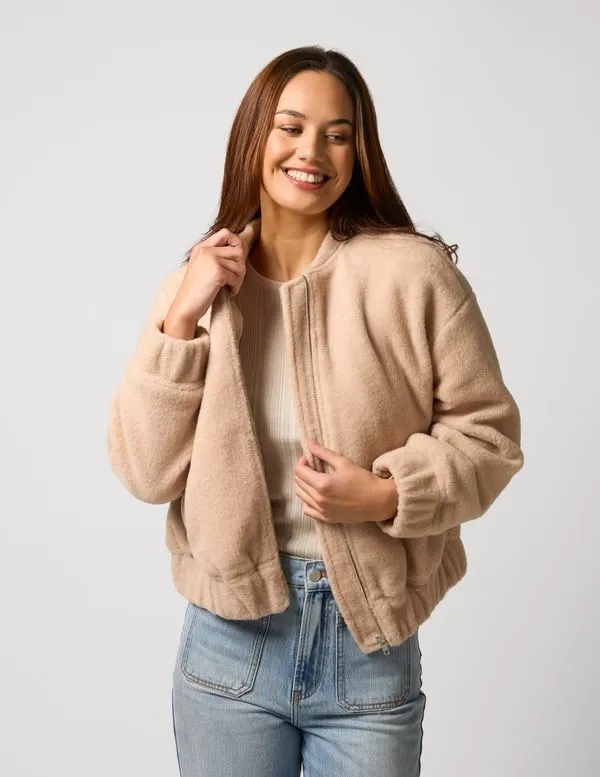 Bomber Jacket - Buttercream