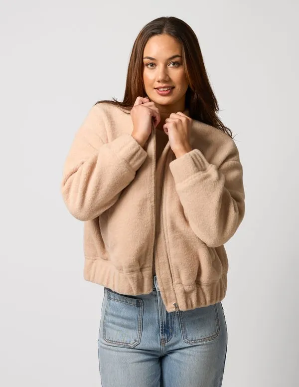 Bomber Jacket - Buttercream