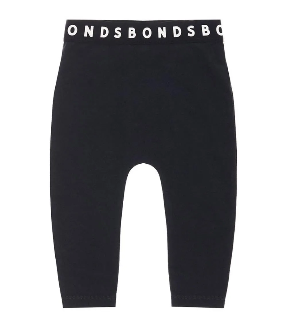Bonds Stretchies Leggings Black Size 0 (3-6 Months) - 2 Pairs