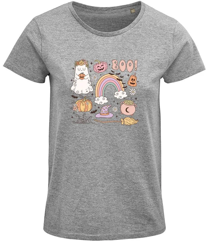 Boo Halloween Ladies T-shirt