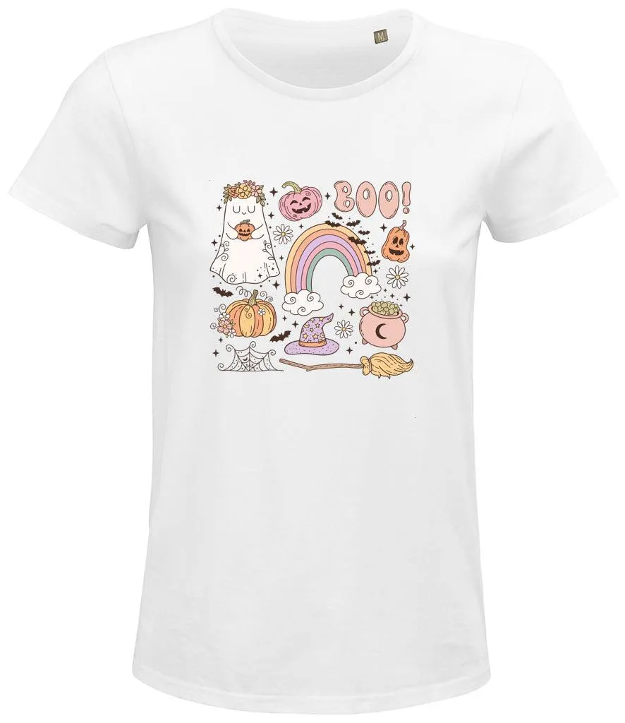Boo Halloween Ladies T-shirt