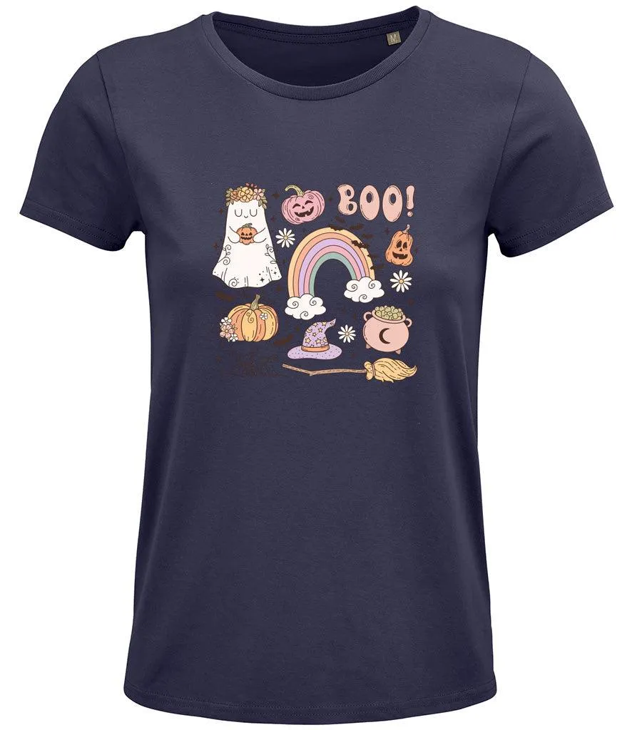 Boo Halloween Ladies T-shirt