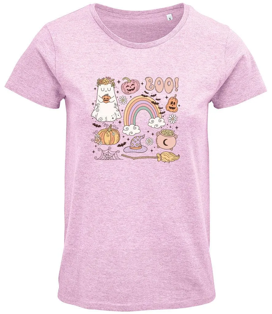 Boo Halloween Ladies T-shirt