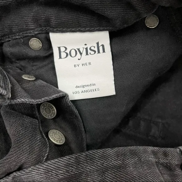 Boyish The Corey Denim High Rise Mini Skirt 25