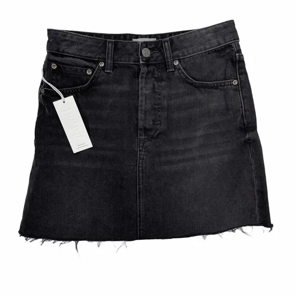Boyish The Corey Denim High Rise Mini Skirt 25