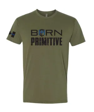 Brand Tee Thin Blue Line (Tactical Green)