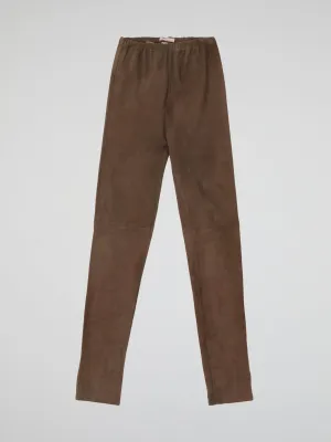 Brown Suede Trousers