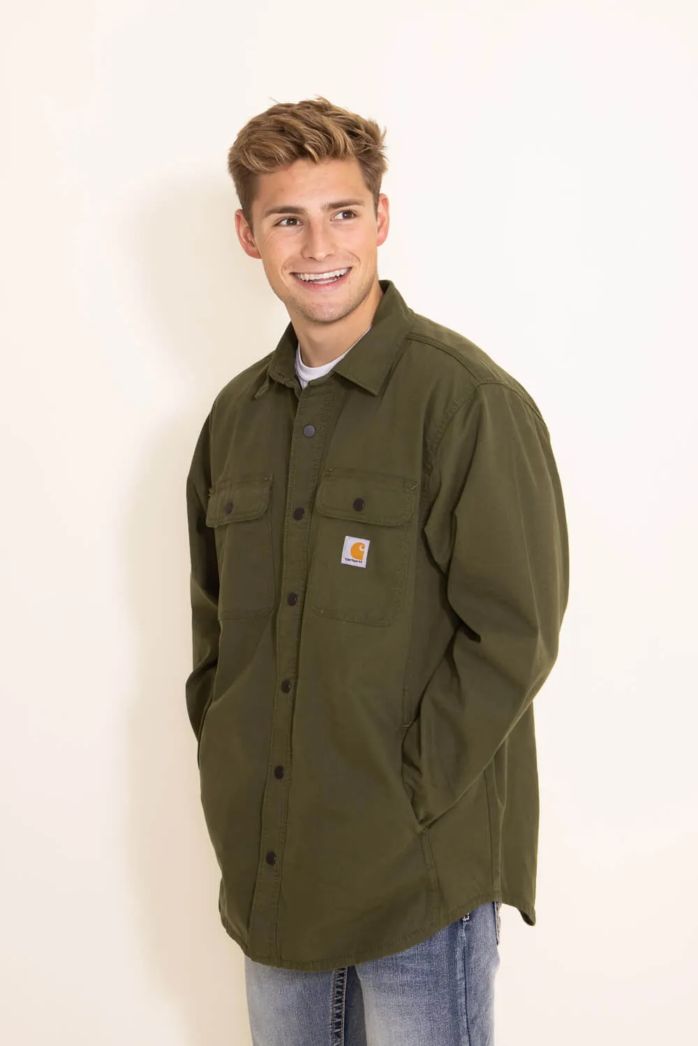 Carhartt Relaxed Canvas Shirt Jacket for Men in Green  | 105419-G72