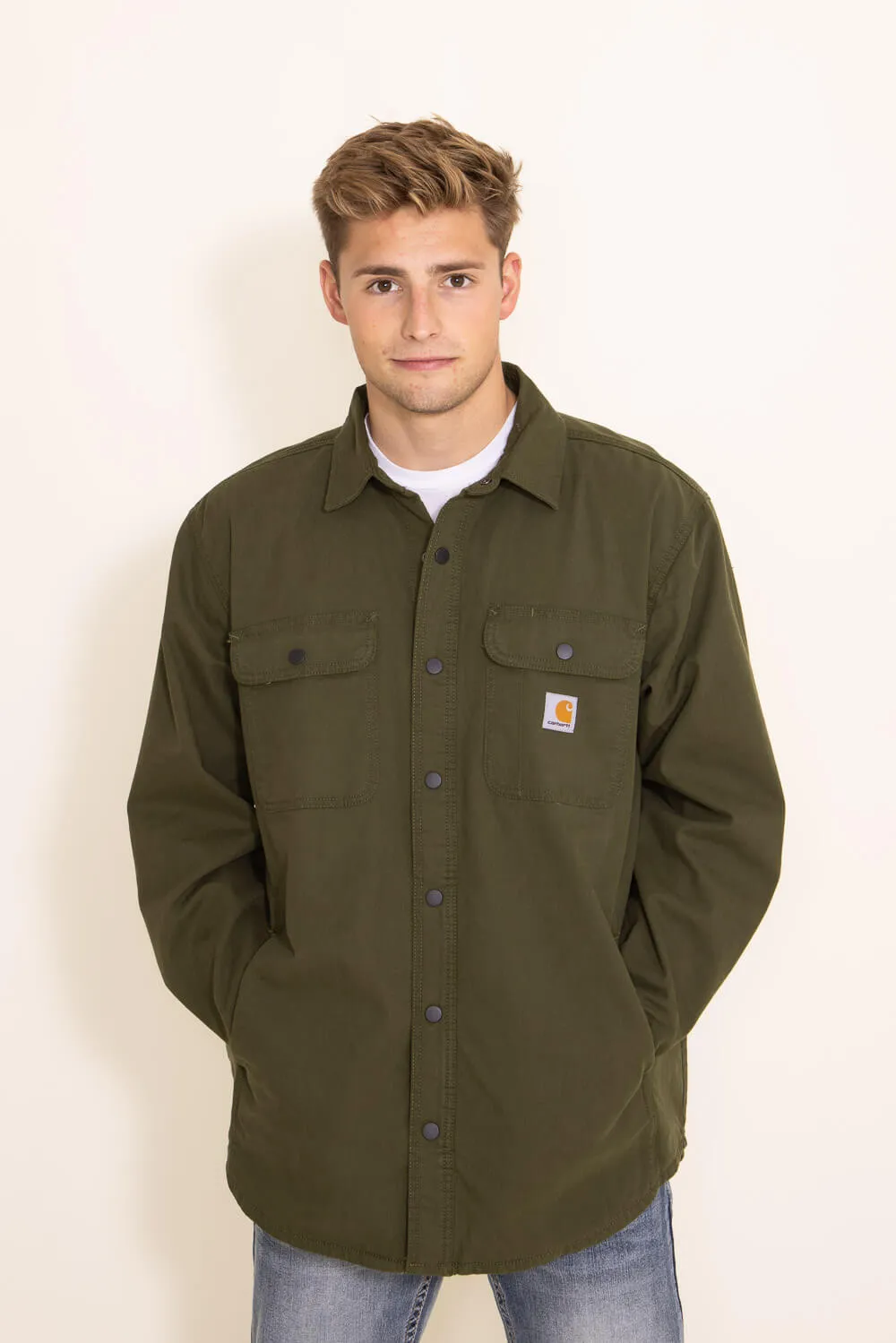 Carhartt Relaxed Canvas Shirt Jacket for Men in Green  | 105419-G72