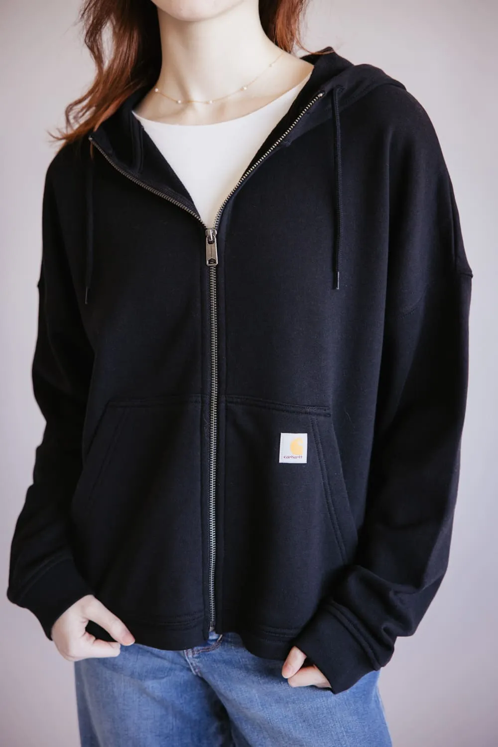 Carhartt Tencel Loose Fit Full Zip Jacket for Women in Black | 106837-N04