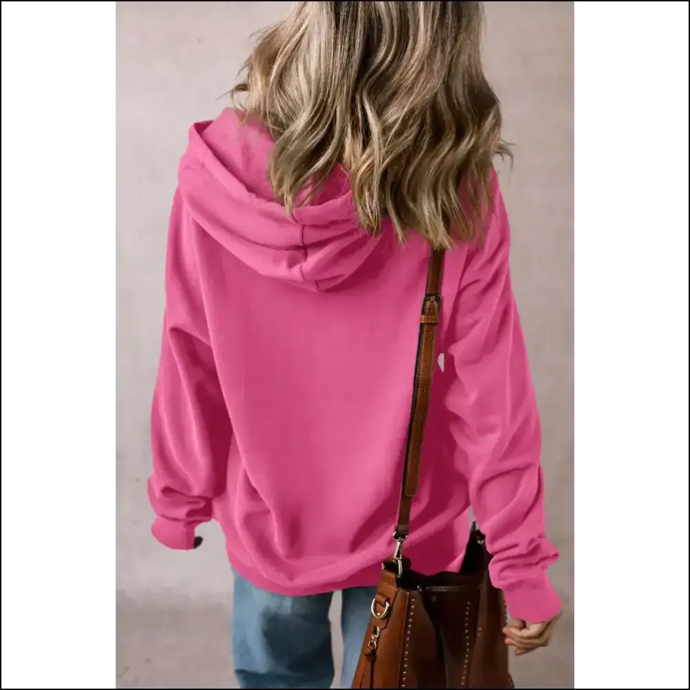 Chic Drawstring Dropped Shoulder Long Sleeve Hoodie