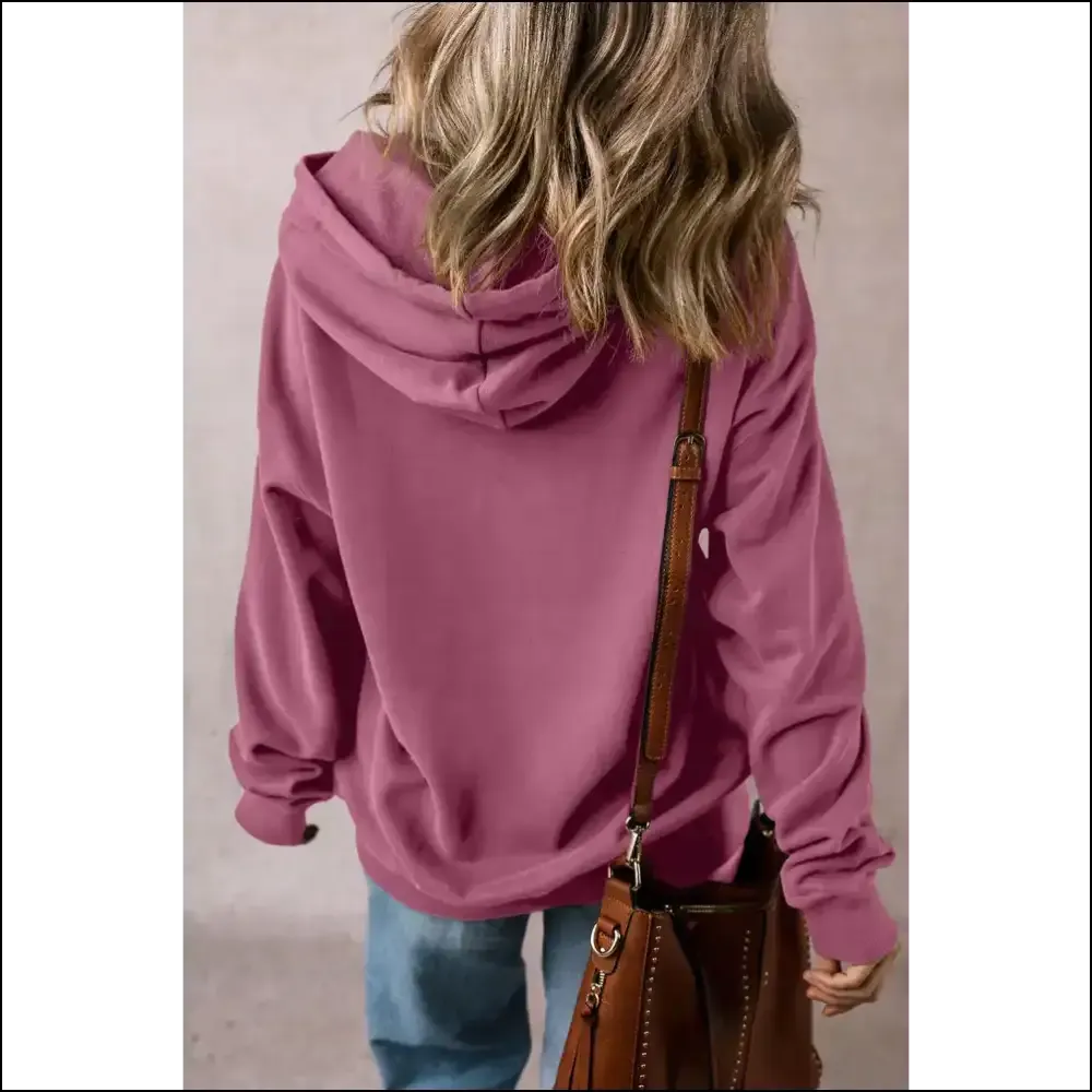 Chic Drawstring Dropped Shoulder Long Sleeve Hoodie
