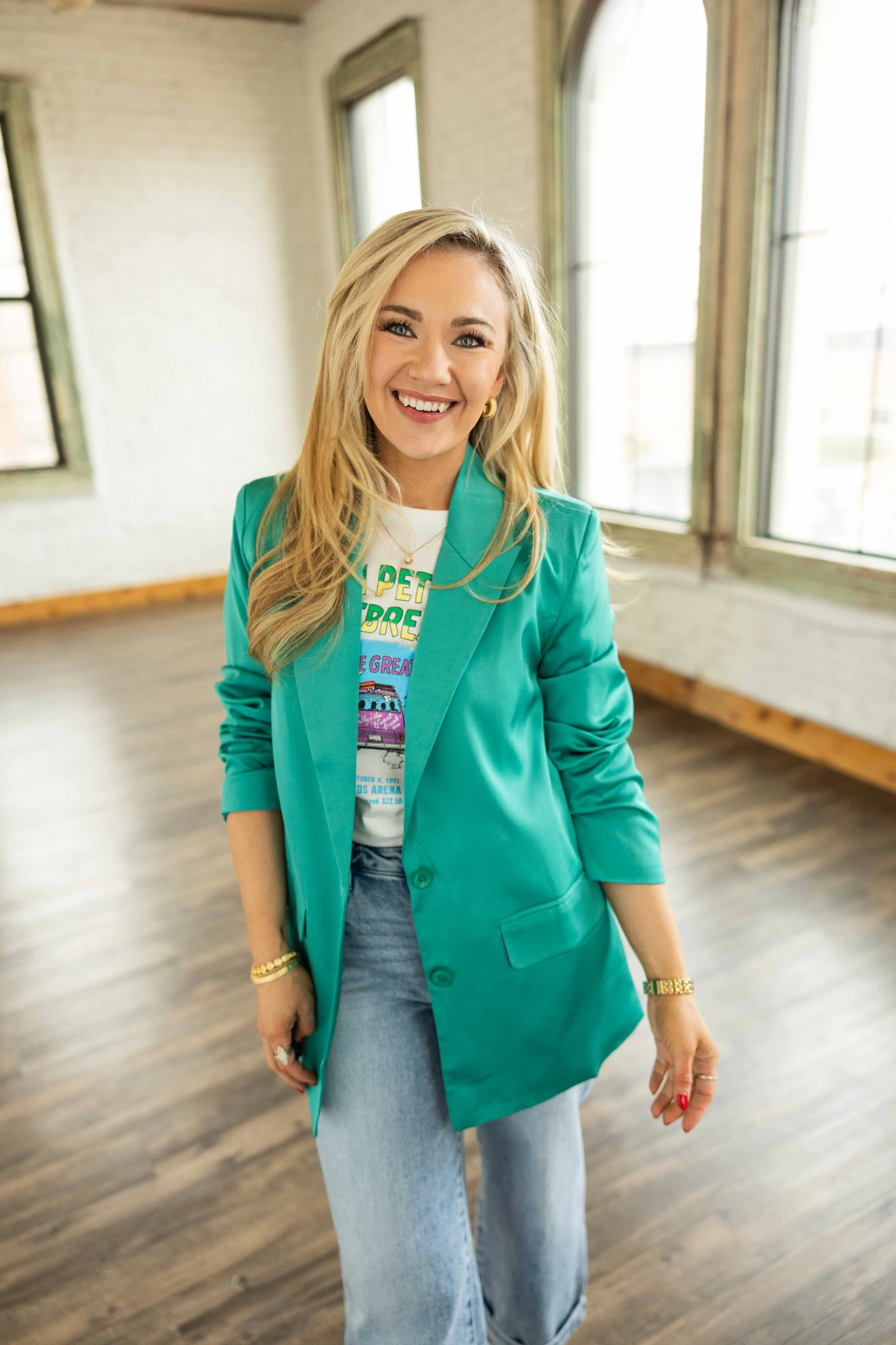 CLAIRE SATIN BLAZER