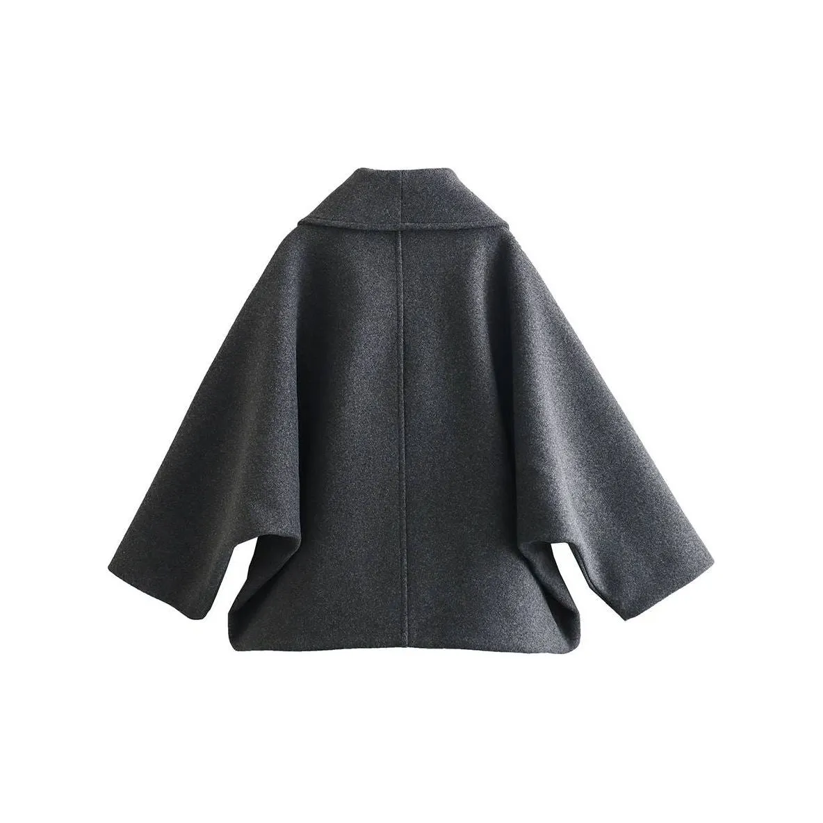 Cocolii Wool Coat | Oversized Fit – Batwing Sleeves