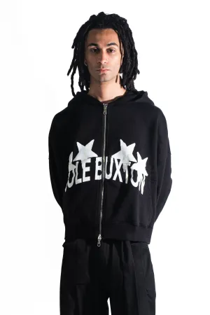Cole Buxton 4 Star Zipped Hoodie Black