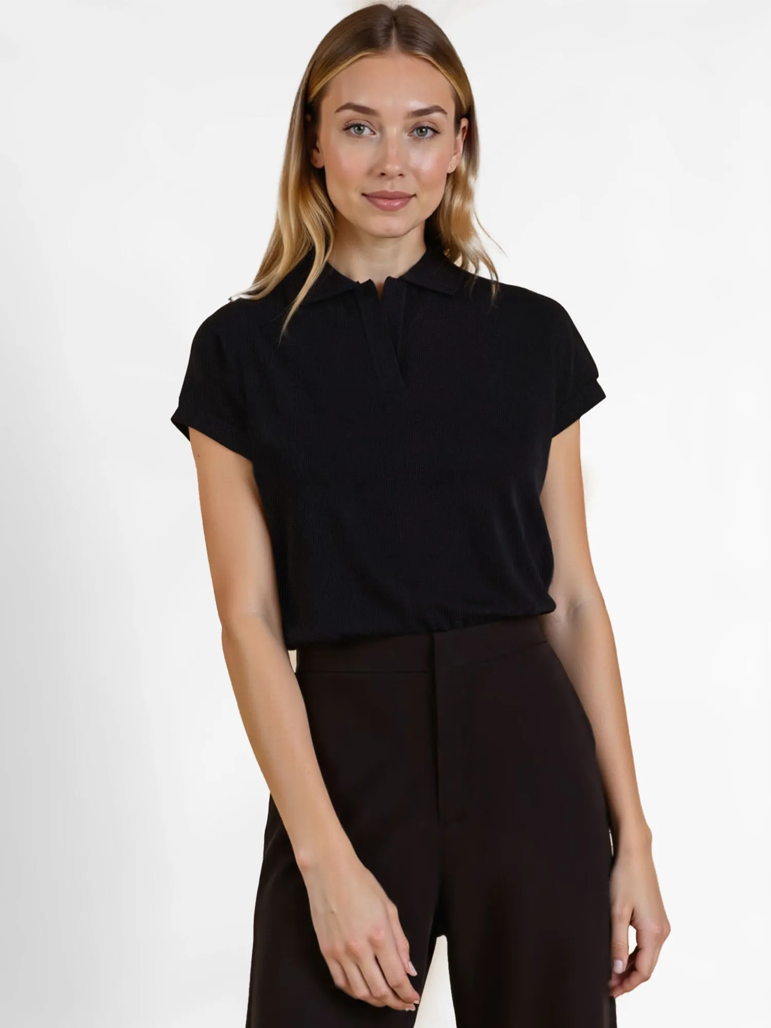 Collared Solid Sweater Vest