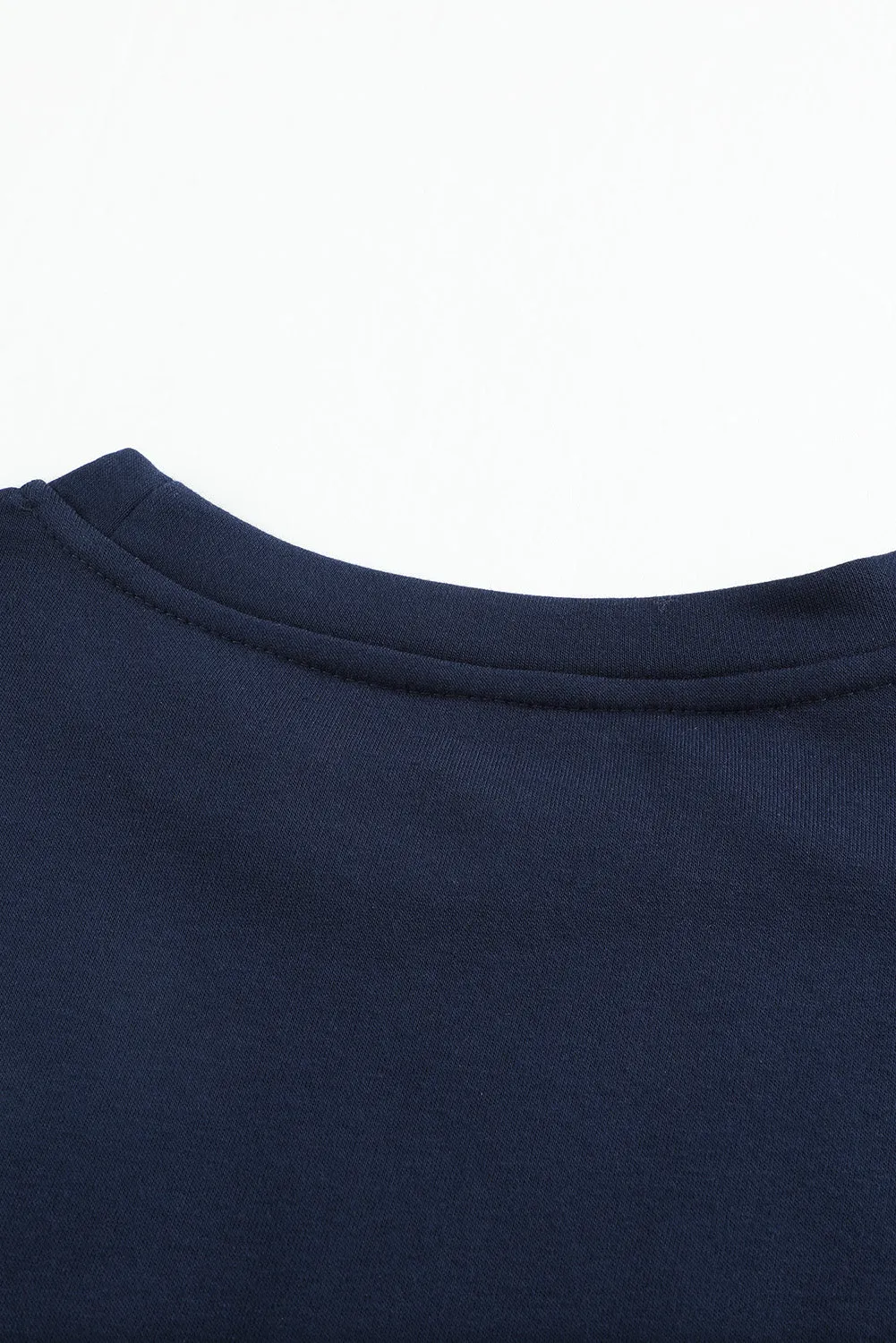 Colorblock Orange Contrast Stitching Sweatshirt with Slits